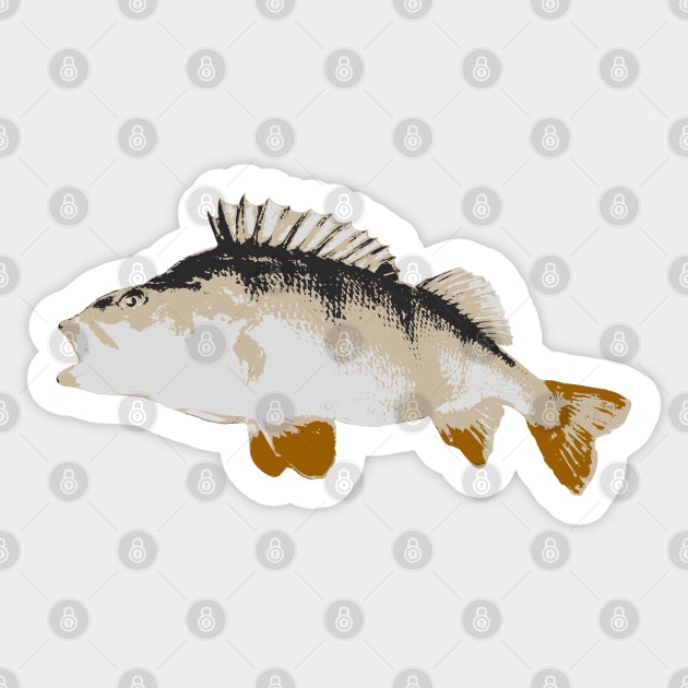 Perch multicolor design Sticker by BassFishin